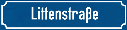 Straßenschild Littenstraße zum kostenlosen Download