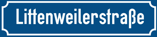 Straßenschild Littenweilerstraße