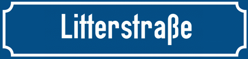 Straßenschild Litterstraße