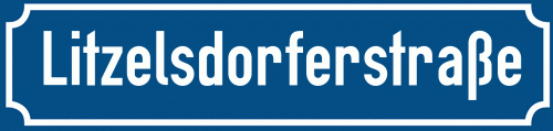 Straßenschild Litzelsdorferstraße