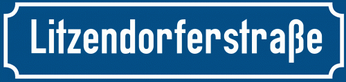Straßenschild Litzendorferstraße
