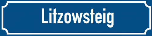 Straßenschild Litzowsteig