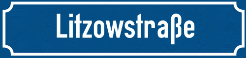 Straßenschild Litzowstraße