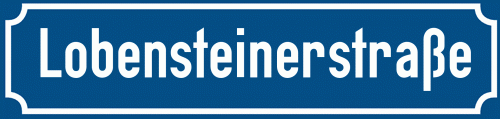 Straßenschild Lobensteinerstraße