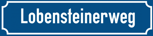 Straßenschild Lobensteinerweg