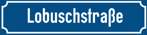 Straßenschild Lobuschstraße