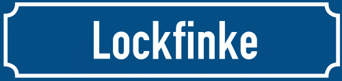 Straßenschild Lockfinke