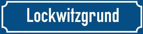 Straßenschild Lockwitzgrund