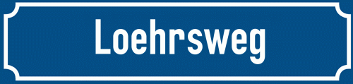 Straßenschild Loehrsweg