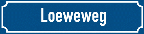Straßenschild Loeweweg