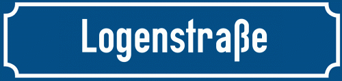 Straßenschild Logenstraße