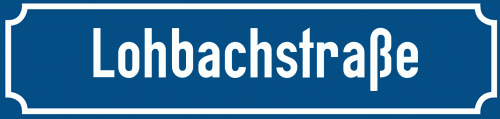 Straßenschild Lohbachstraße