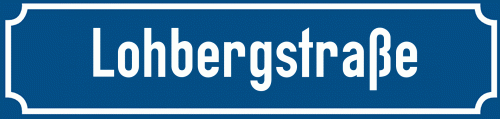 Straßenschild Lohbergstraße