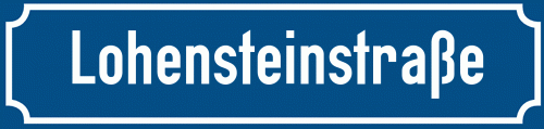 Straßenschild Lohensteinstraße