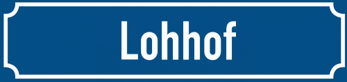 Straßenschild Lohhof