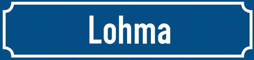 Straßenschild Lohma