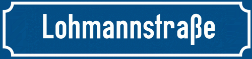 Straßenschild Lohmannstraße