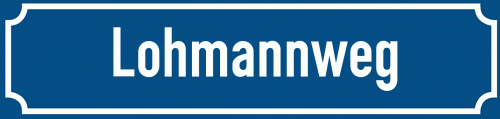 Straßenschild Lohmannweg