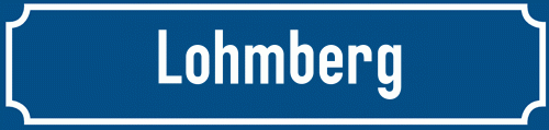 Straßenschild Lohmberg