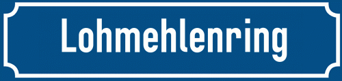Straßenschild Lohmehlenring zum kostenlosen Download