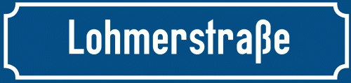 Straßenschild Lohmerstraße