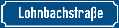 Straßenschild Lohnbachstraße