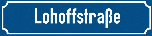 Straßenschild Lohoffstraße