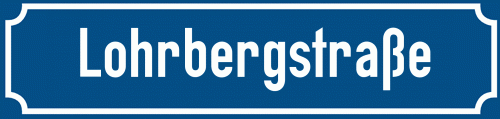 Straßenschild Lohrbergstraße