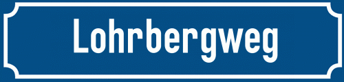 Straßenschild Lohrbergweg