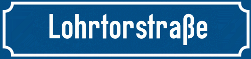 Straßenschild Lohrtorstraße