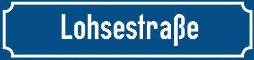 Straßenschild Lohsestraße