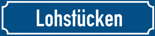 Straßenschild Lohstücken