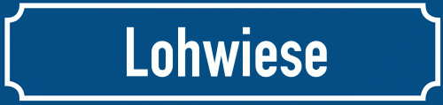 Straßenschild Lohwiese