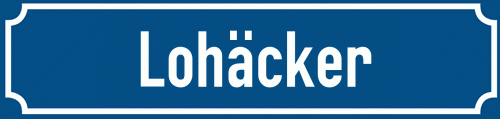 Straßenschild Lohäcker zum kostenlosen Download