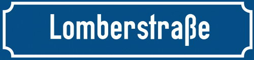 Straßenschild Lomberstraße