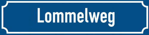 Straßenschild Lommelweg