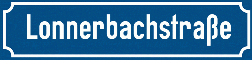 Straßenschild Lonnerbachstraße