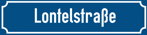 Straßenschild Lontelstraße