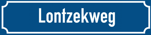 Straßenschild Lontzekweg