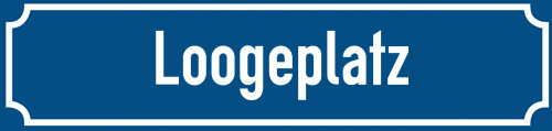 Straßenschild Loogeplatz