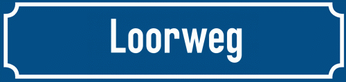 Straßenschild Loorweg