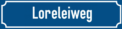 Straßenschild Loreleiweg