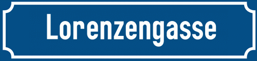 Straßenschild Lorenzengasse