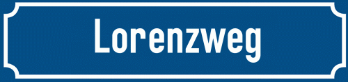 Straßenschild Lorenzweg