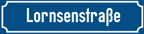 Straßenschild Lornsenstraße zum kostenlosen Download
