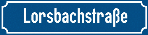 Straßenschild Lorsbachstraße