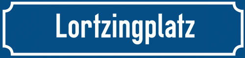 Straßenschild Lortzingplatz