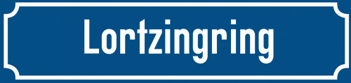 Straßenschild Lortzingring
