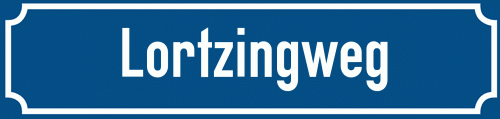 Straßenschild Lortzingweg