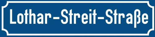 Straßenschild Lothar-Streit-Straße